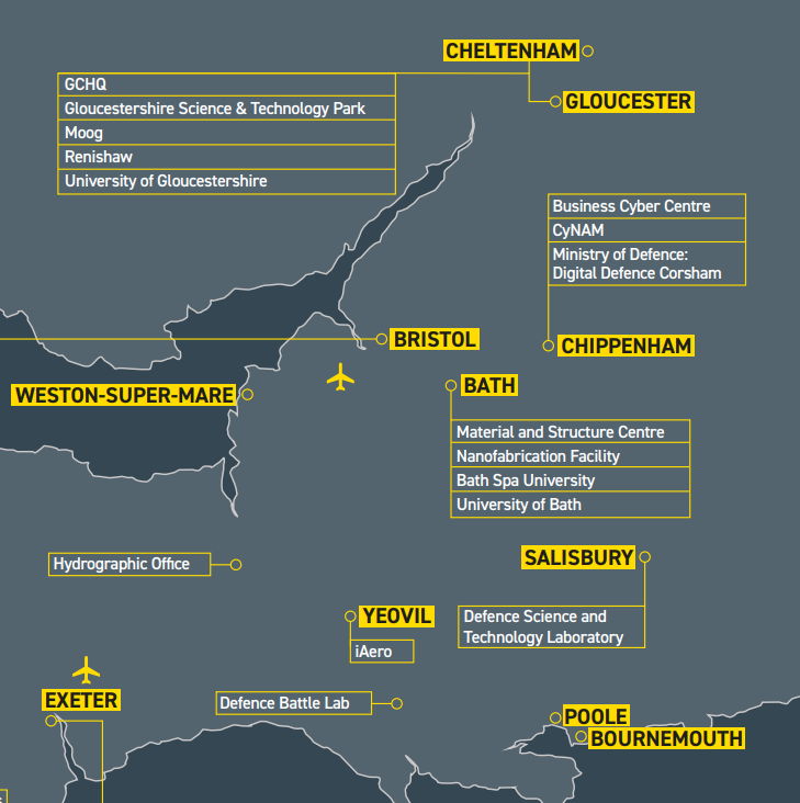 Map of Key businesses & centres of excellence